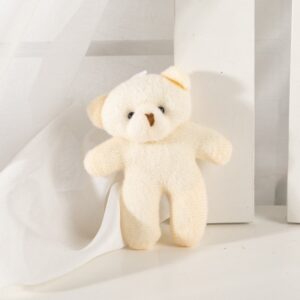 Plush Toy Beige Siamese Bear Keychain Backpack Pendant