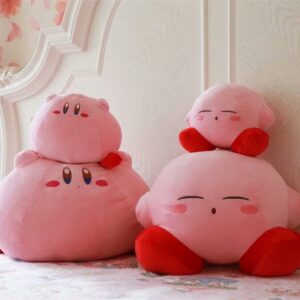Cute Software Round Pillow Pink Doll Plush Toy Gift