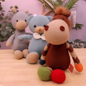 Children Knitted Woolen Animal Comfort Doll Plush Toy