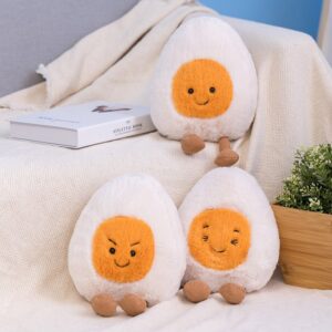 Kids Cute Creative Fun Boiled Egg Plush Doll Toy