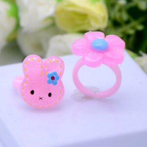 Girls Cute Cartoon Candy Color Jewelry Pinky Ring