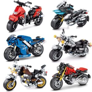 Boys Motorcycle Vehicle Building Blocks Toys