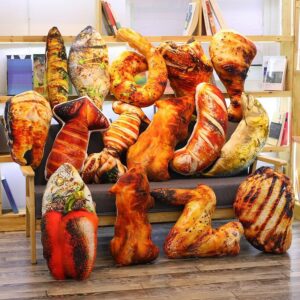 18cm Spoof Simulation Barbecue Food Pattern Pillow