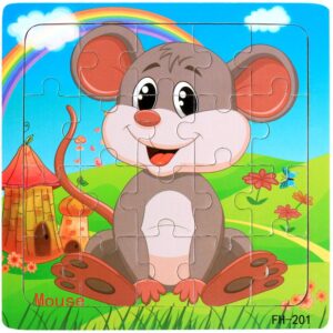 Child Wooden Cartoon Animal Puzzle Toy