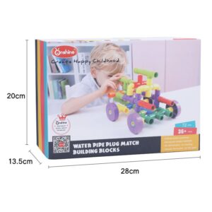 72pcs/set Colorful Plastic Water Pipe Plug Matching Building Blocks
