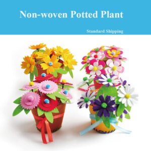 Creative DIY Handmade Sewing Non-woven Potted Plant